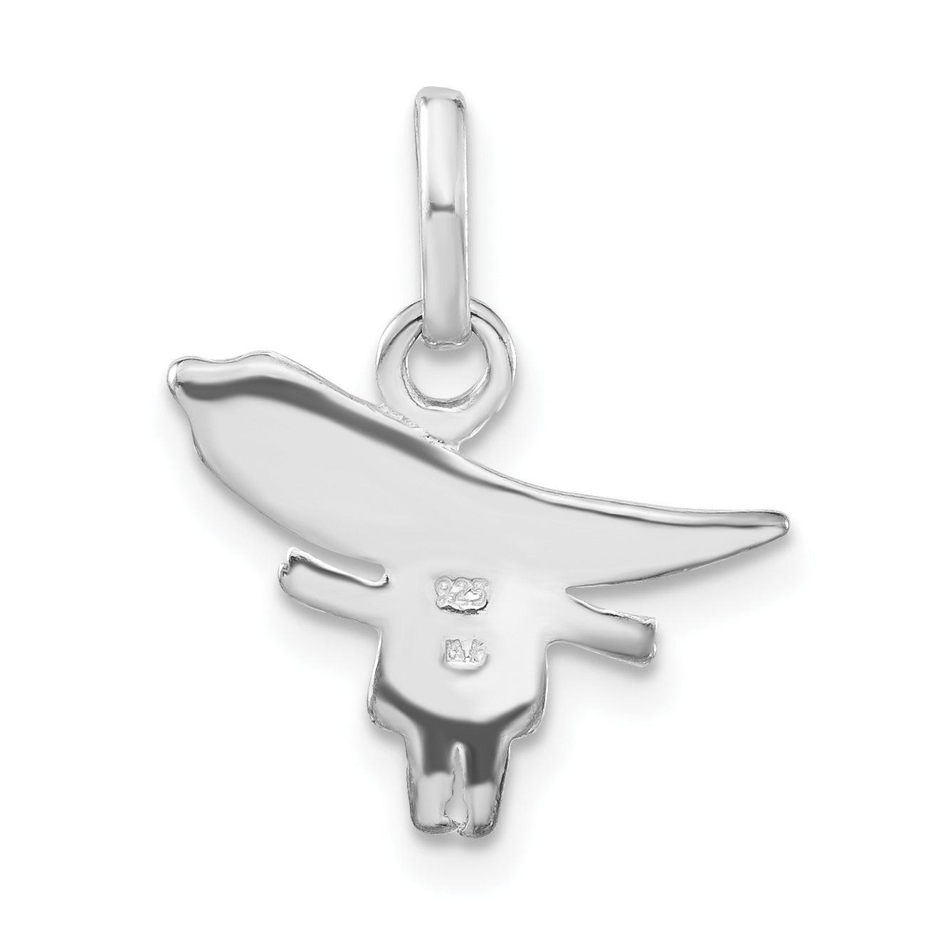 Sterling Silver Polished Enameled Green Chili Pepper Person Charm