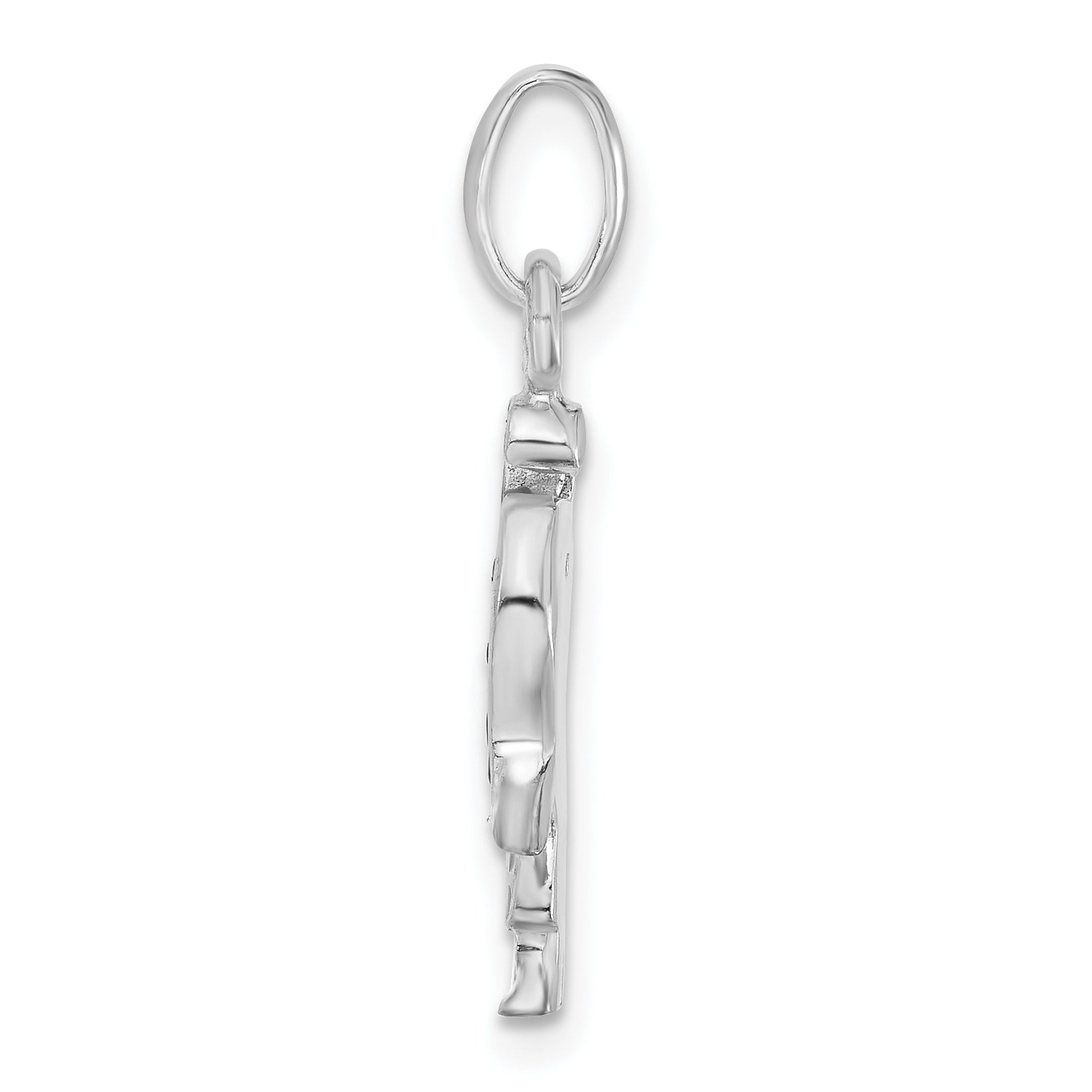 Sterling Silver Polished Enameled Yellow Pepper Person Charm