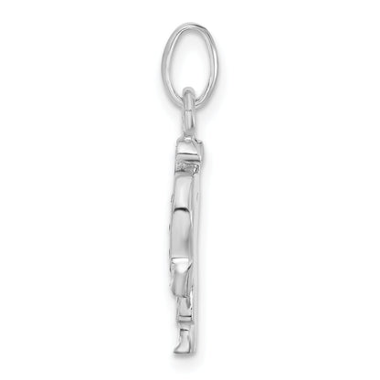 Sterling Silver Polished Enameled Yellow Pepper Person Charm