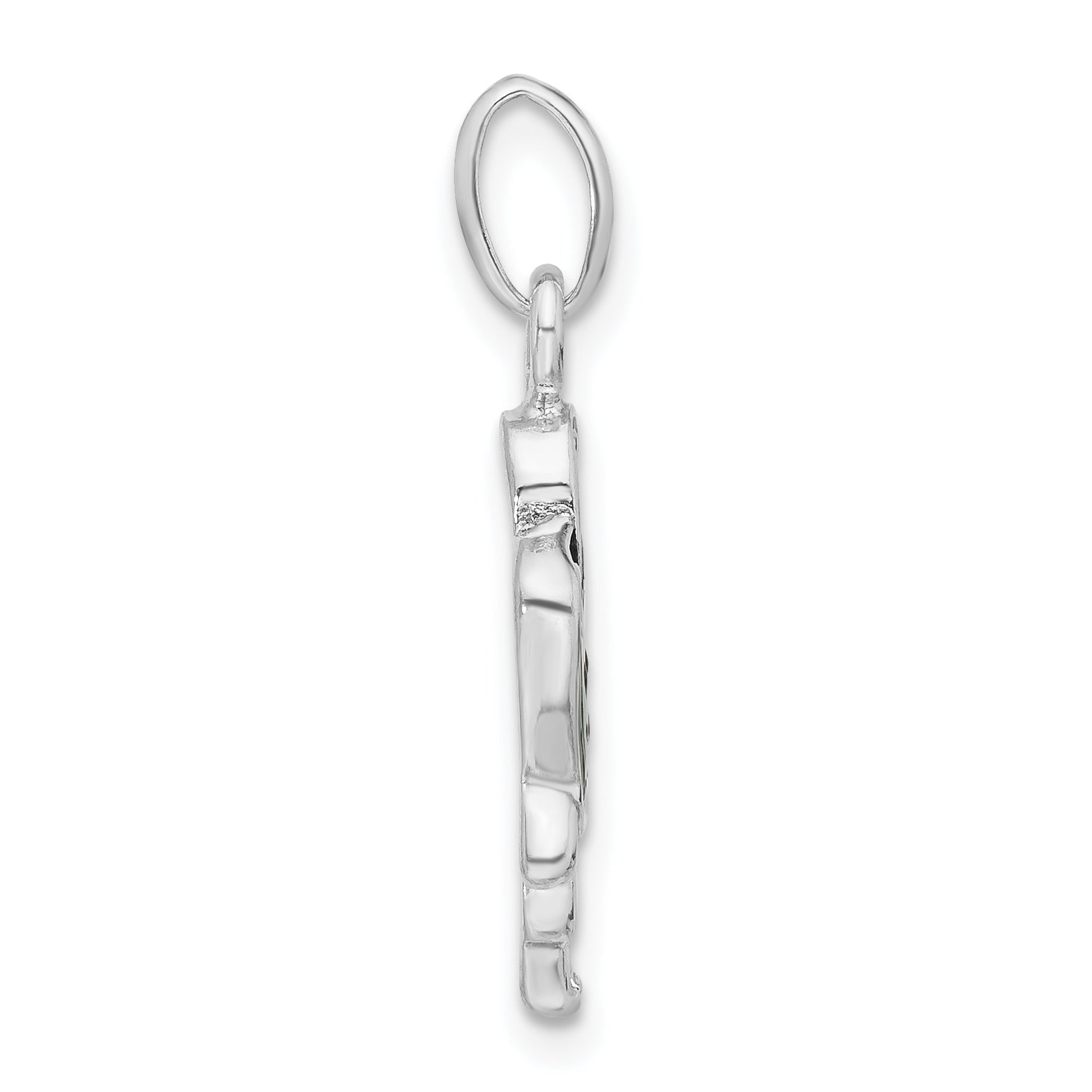 Sterling Silver Enameled Green Pepper Person Charm