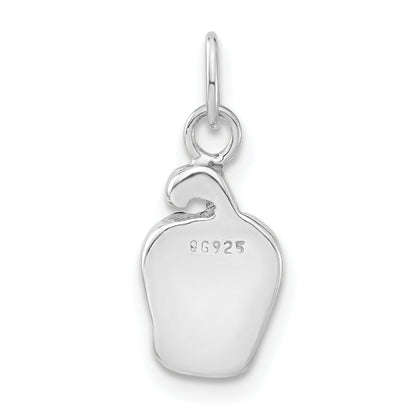 Sterling Silver Polished Enameled Red Pepper Charm