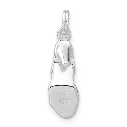 Sterling Silver 3-D Polished High Heel Sandal Charm