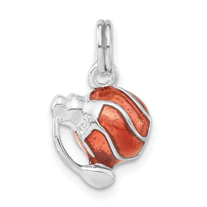 Sterling Silver 3-D Polished Enameled Perfume Bottle Charm