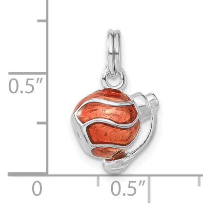 Sterling Silver 3-D Polished Enameled Perfume Bottle Charm