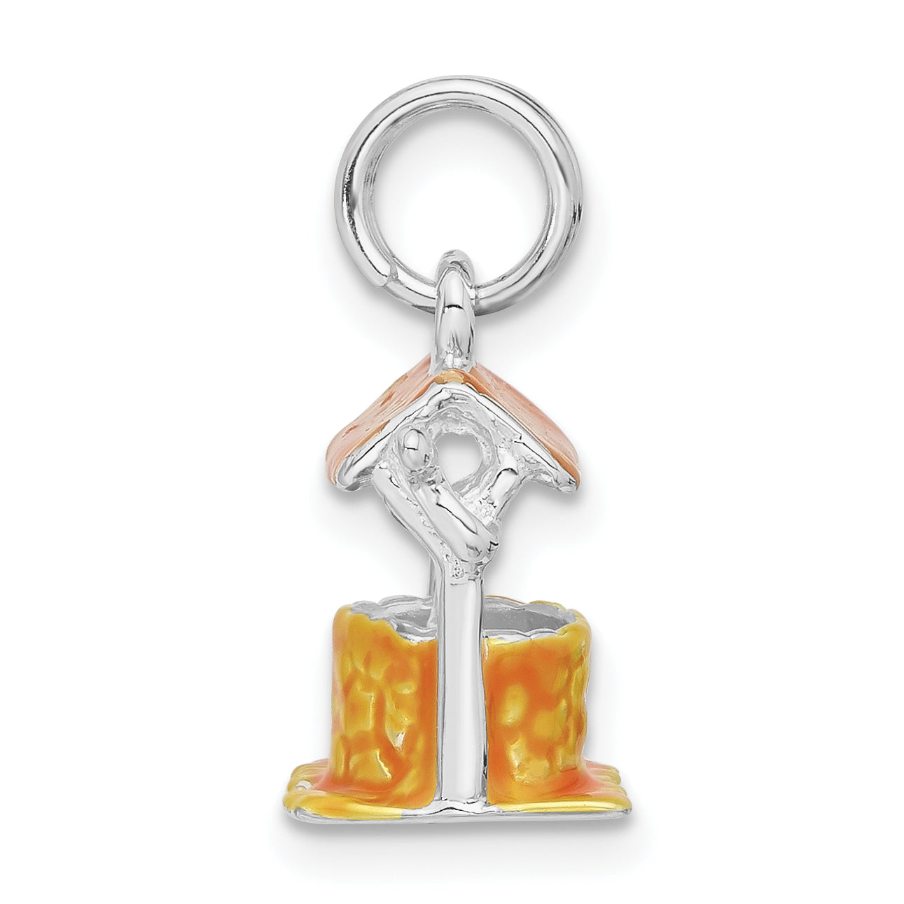 Sterling Silver 3D Enameled Well Charm