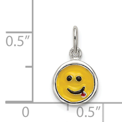 Sterling Silver Enameled Emotion Face Charm