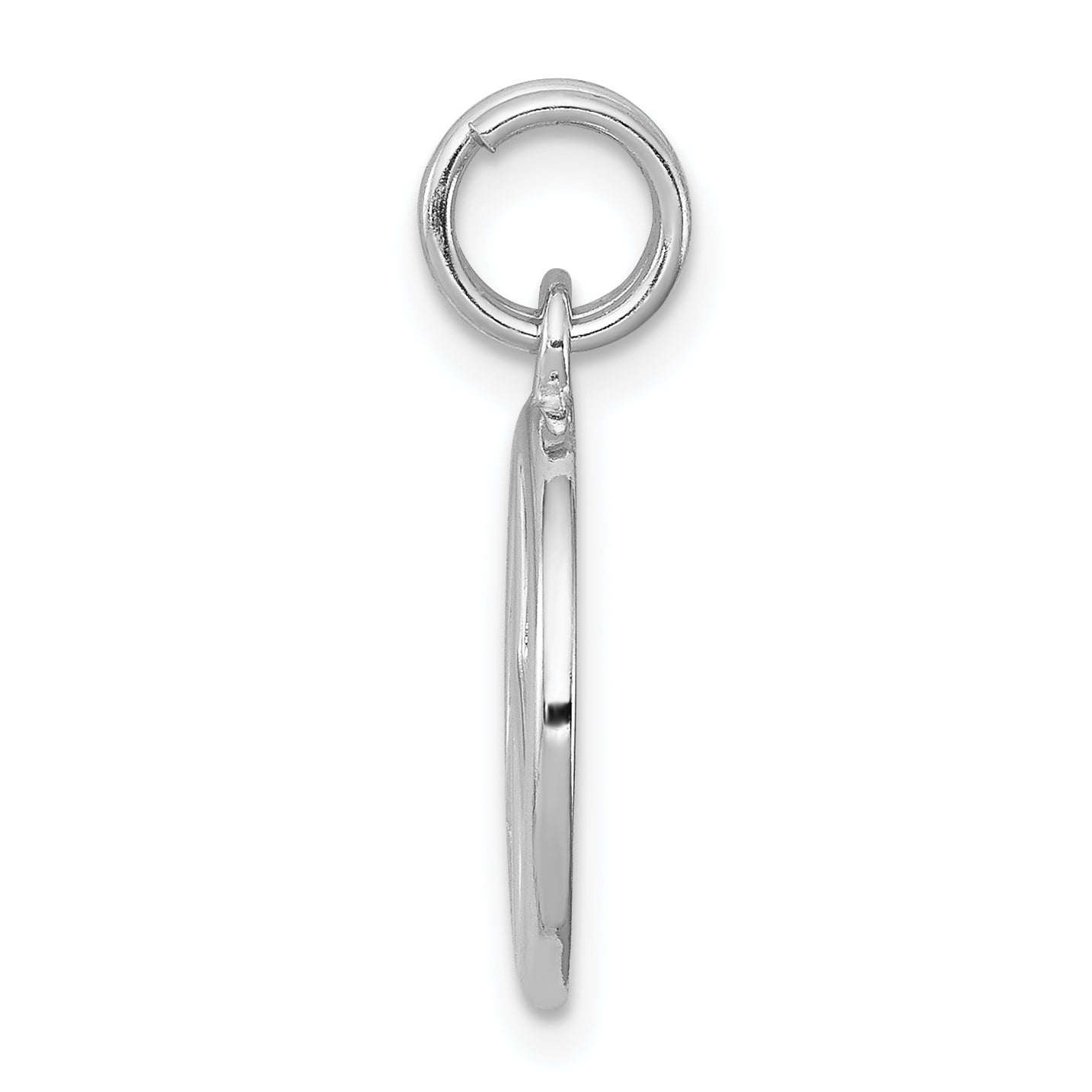 Sterling Silver Rhodium-Platedpolished Peace Sign Charm