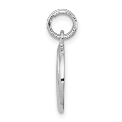 Sterling Silver Rhodium-Platedpolished Peace Sign Charm