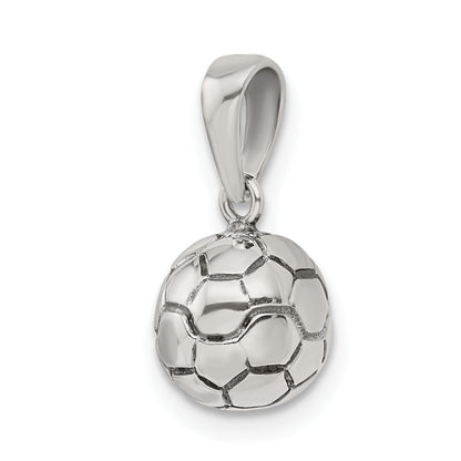 Sterling Silver Antiqued Soccer Ball Pendant