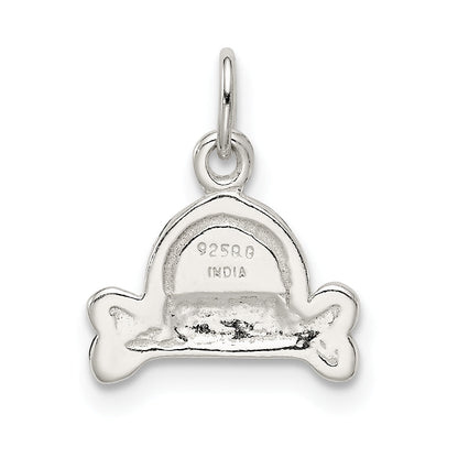 Sterling Silver Enameled I Love My Dog Charm