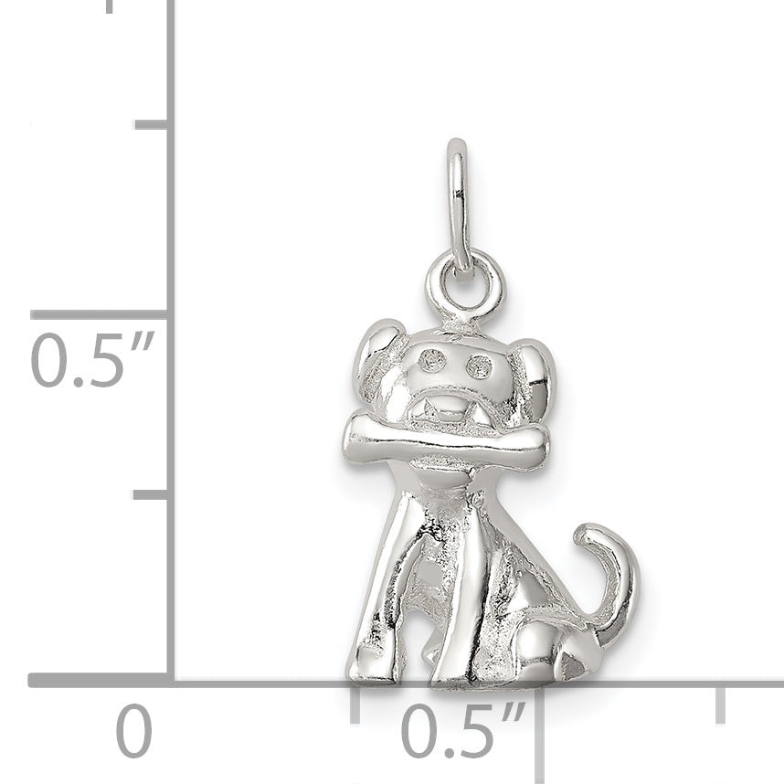 Sterling Silver Doggie W/Bone Charm