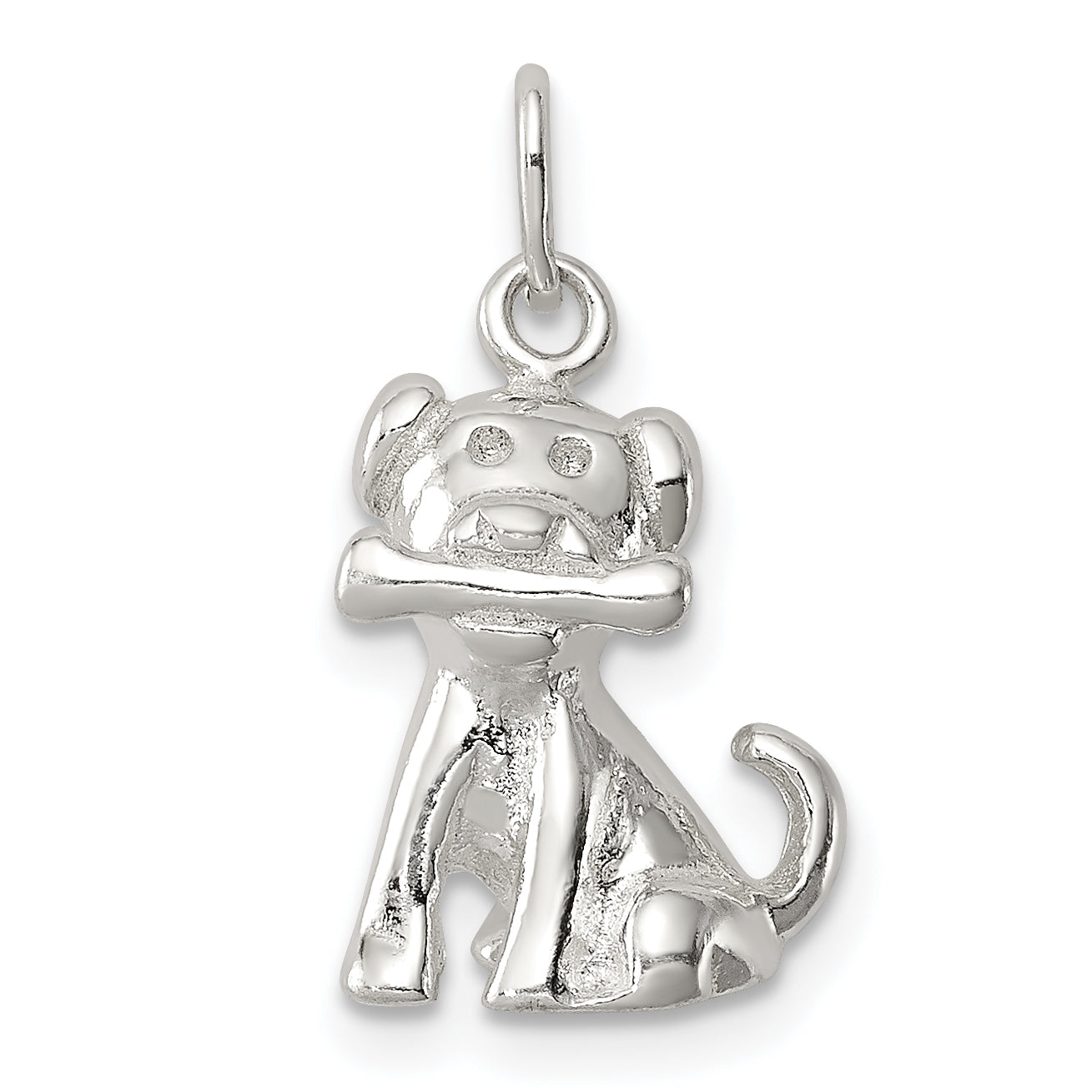 Sterling Silver Doggie W/Bone Charm