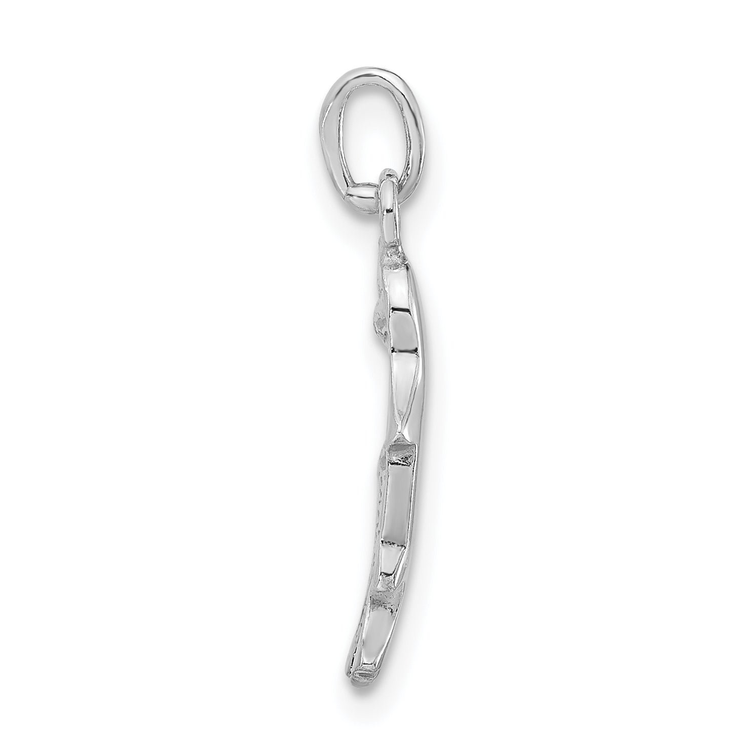 Sterling Silver Polished Cz Bird Charm