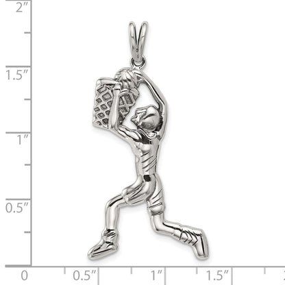 Sterling Silver Basketball Player Charm