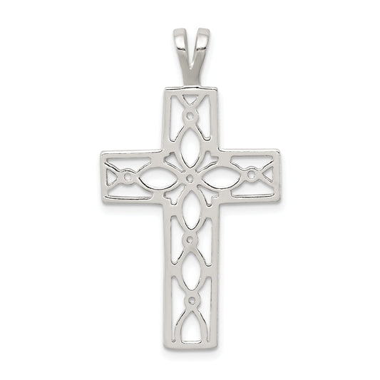 Sterling Silver Polished Cross Pendant