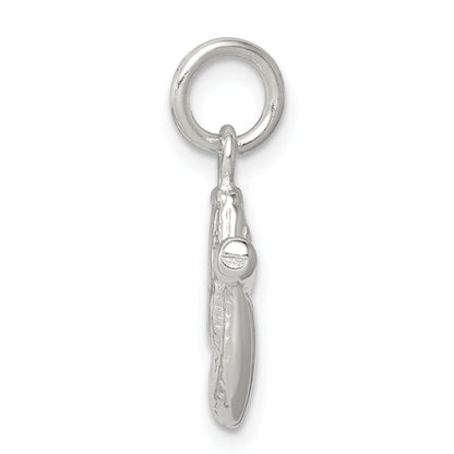 Sterling Silver Baseball Glove & Bat Charm