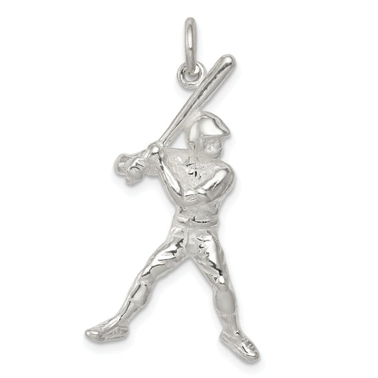 Sterling Silver Baseball Batter Charm