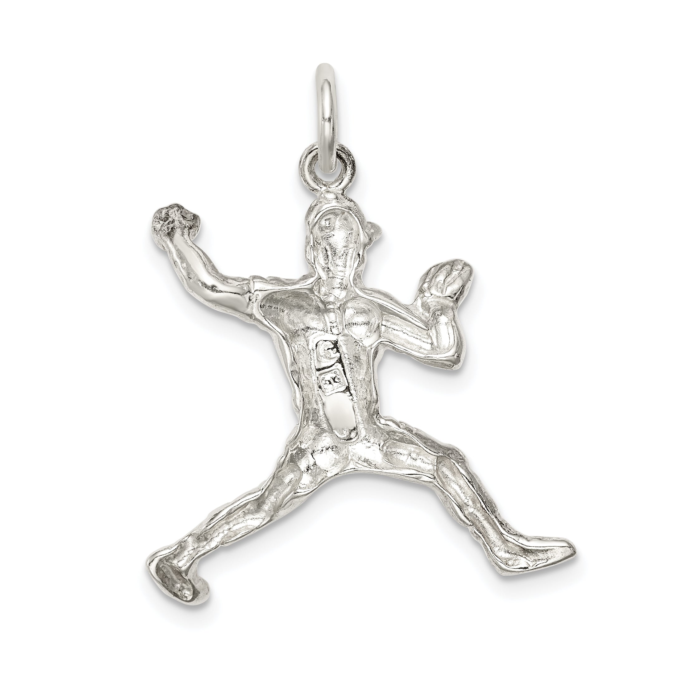 Sterling Silver Baseball Pitcher Charm
