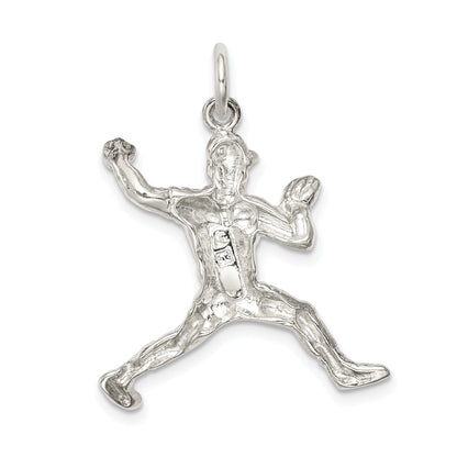 Sterling Silver Baseball Pitcher Charm