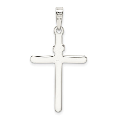 Sterling Silver Polished And Textured Inri Cross Pendant
