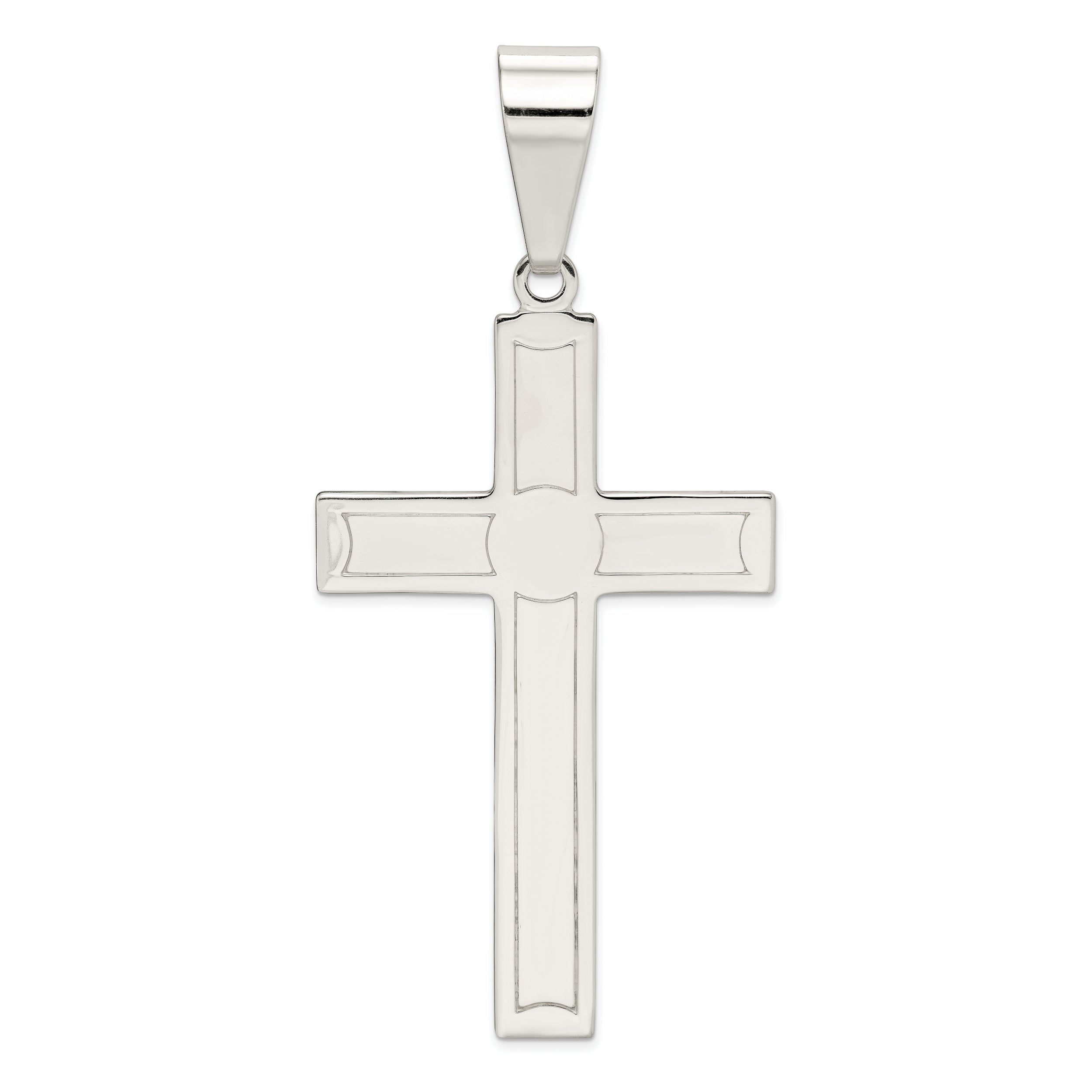 Sterling Silver Polished Cross Pendant