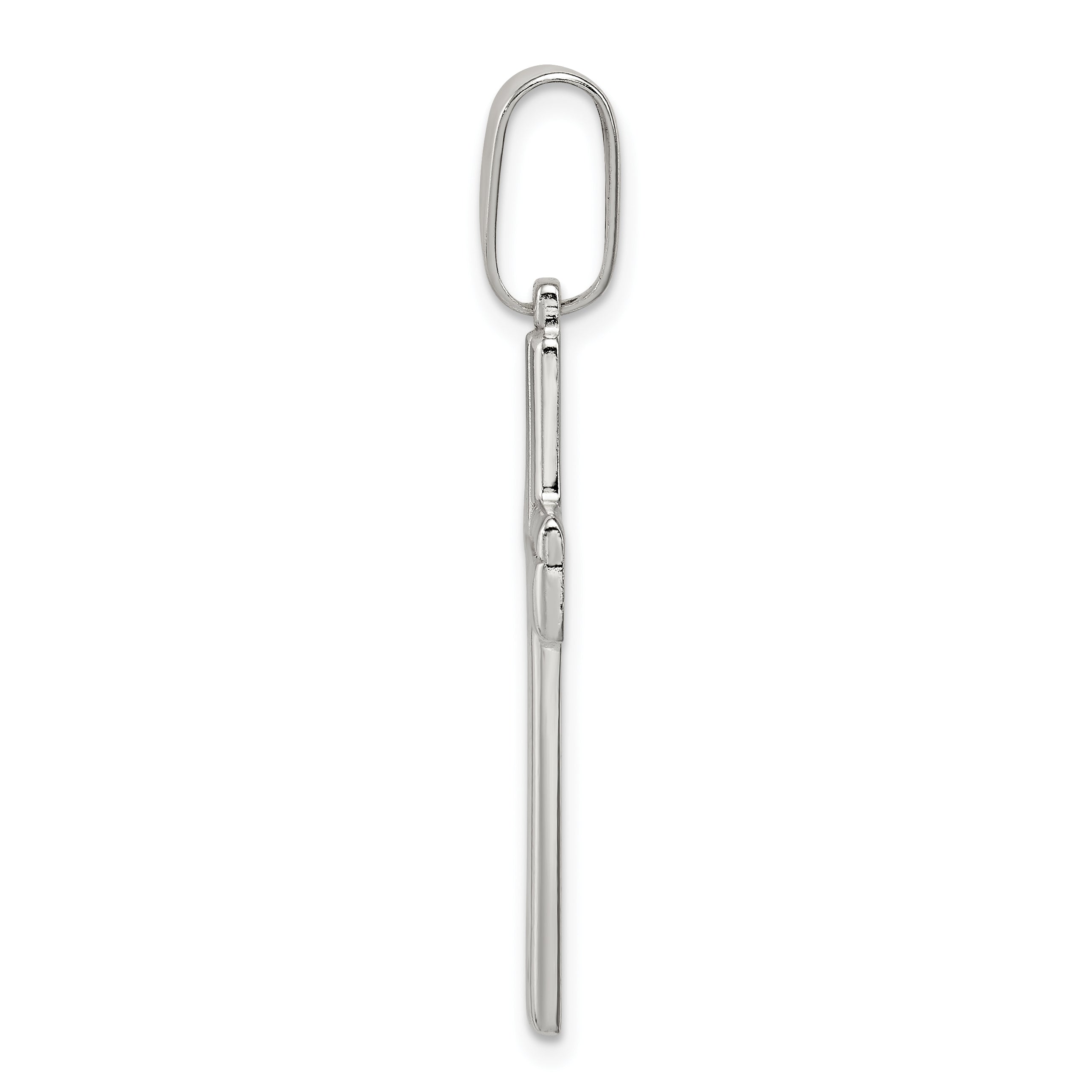 Sterling Silver Polished Cross Pendant