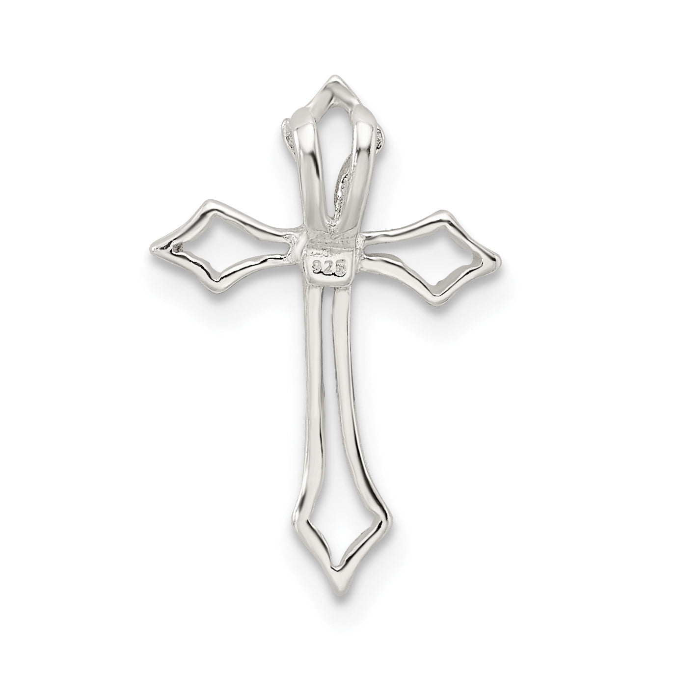 Sterling Silver Cz Cross Charm