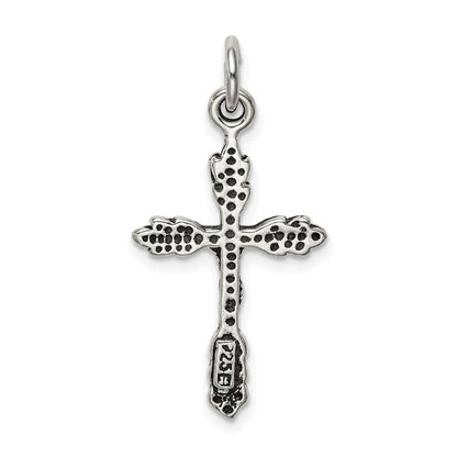 Sterling Silver Antiqued Crucifix Charm