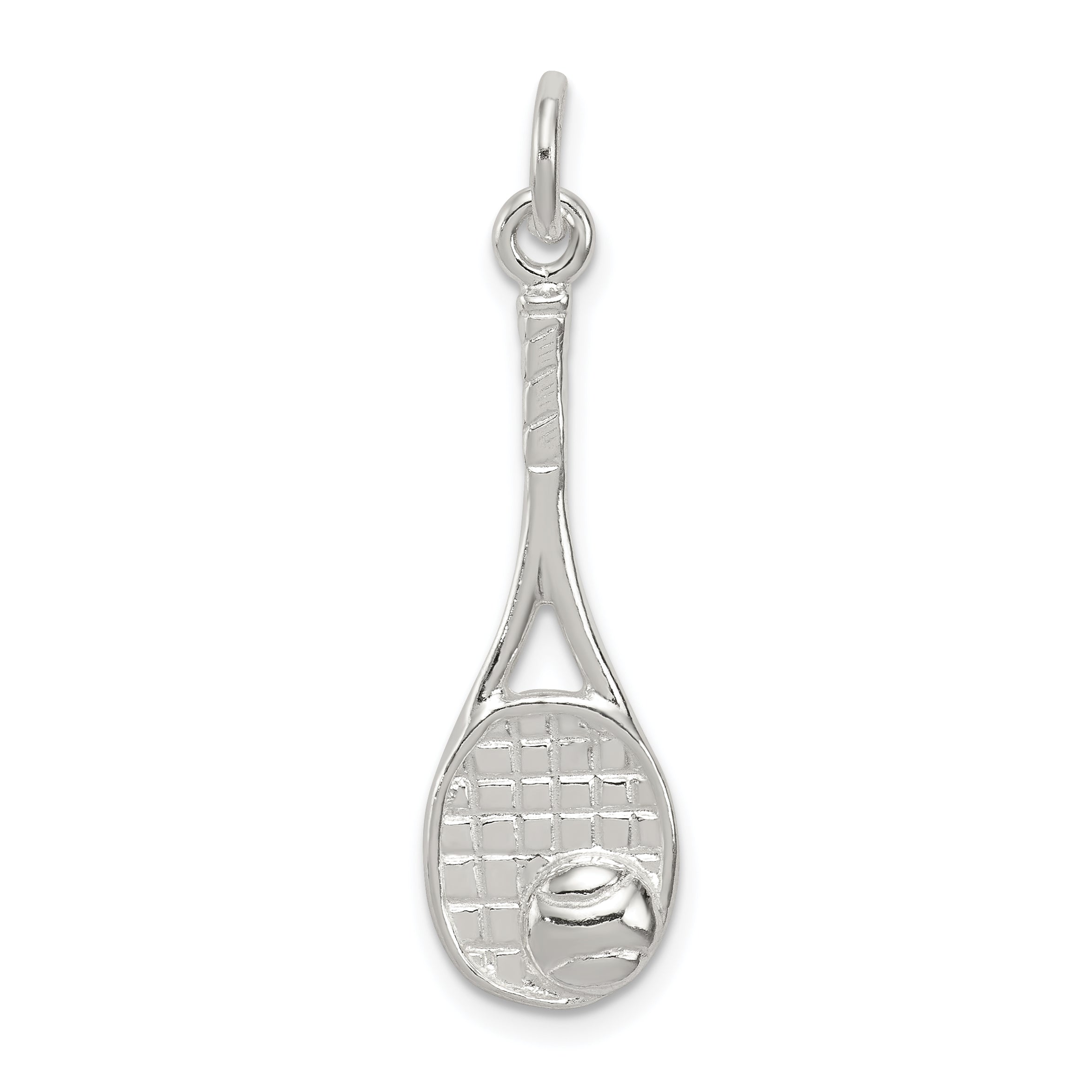 Sterling Silver Tennis Racquet Charm