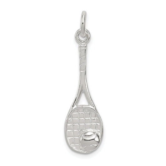 Sterling Silver Tennis Racquet Charm