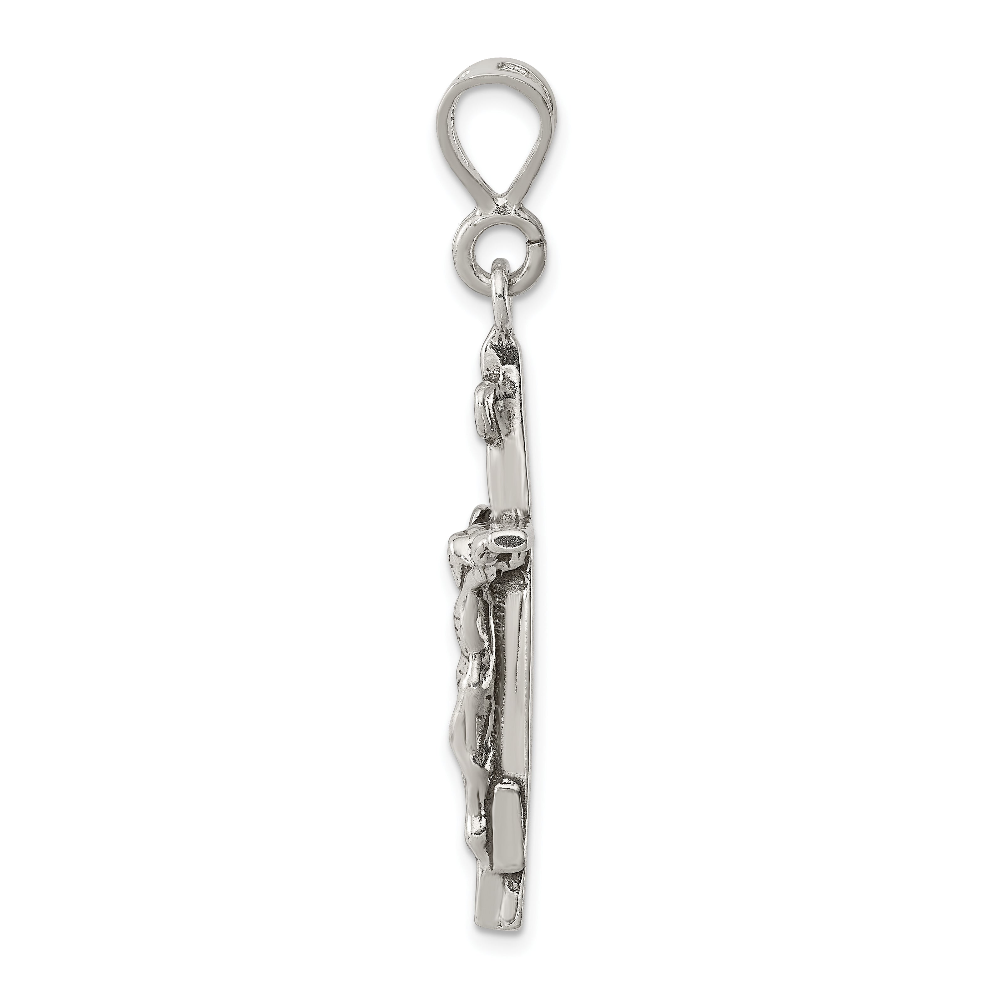 Sterling Silver Antiqued Crucifix Charm