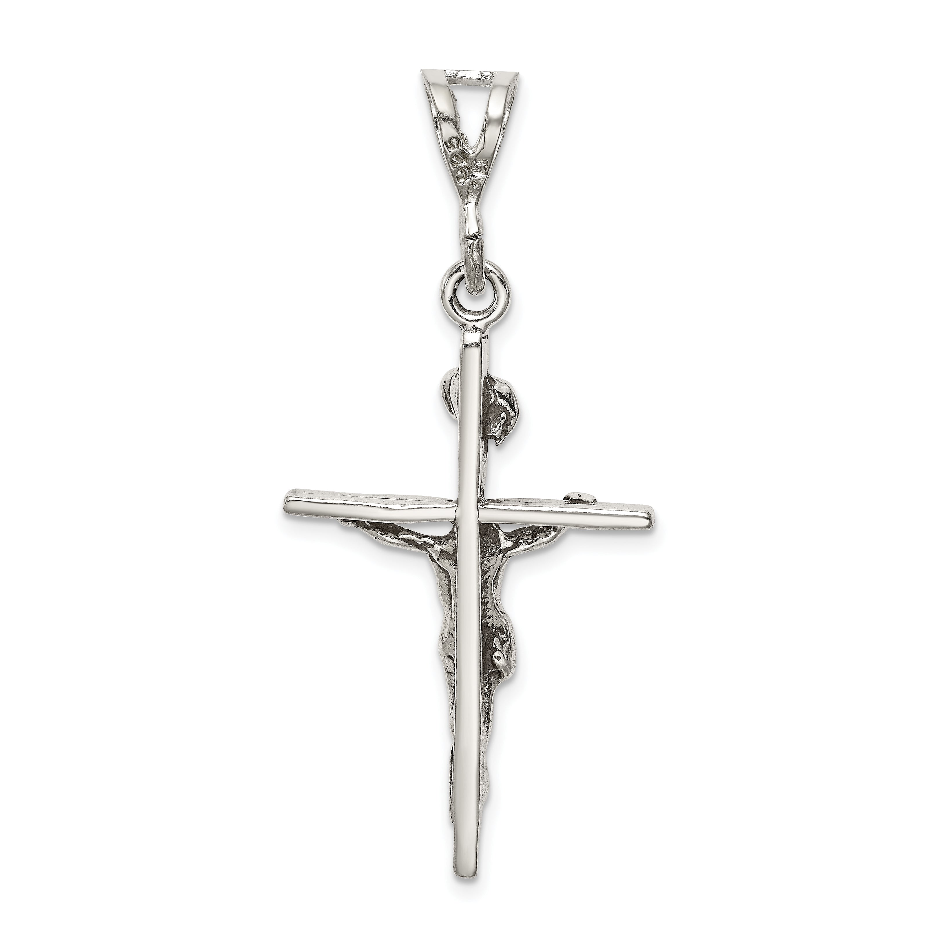 Sterling Silver Antiqued Crucifix Charm