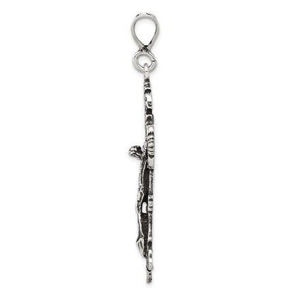 Sterling Silver Antiqued Crucifix Charm
