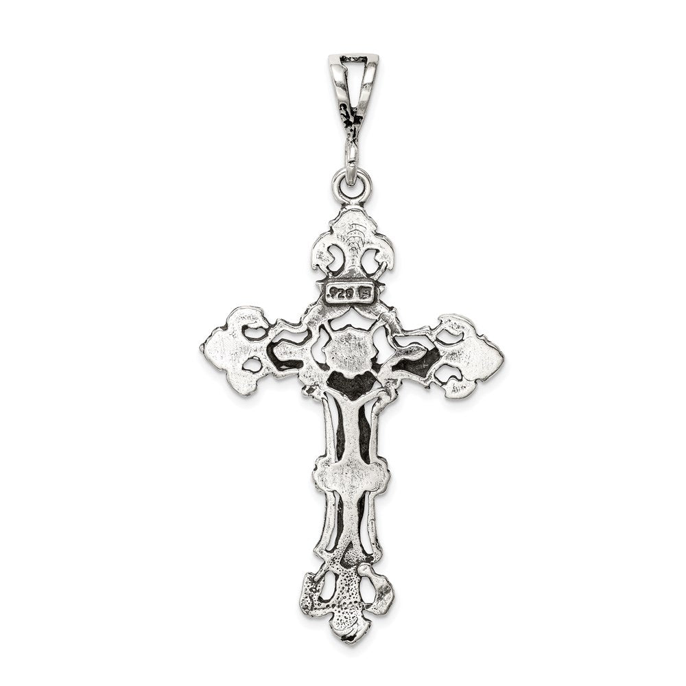 Sterling Silver Antiqued Crucifix Charm