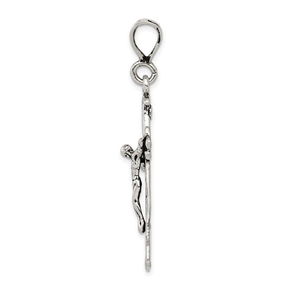 Sterling Silver Antiqued Crucifix Charm