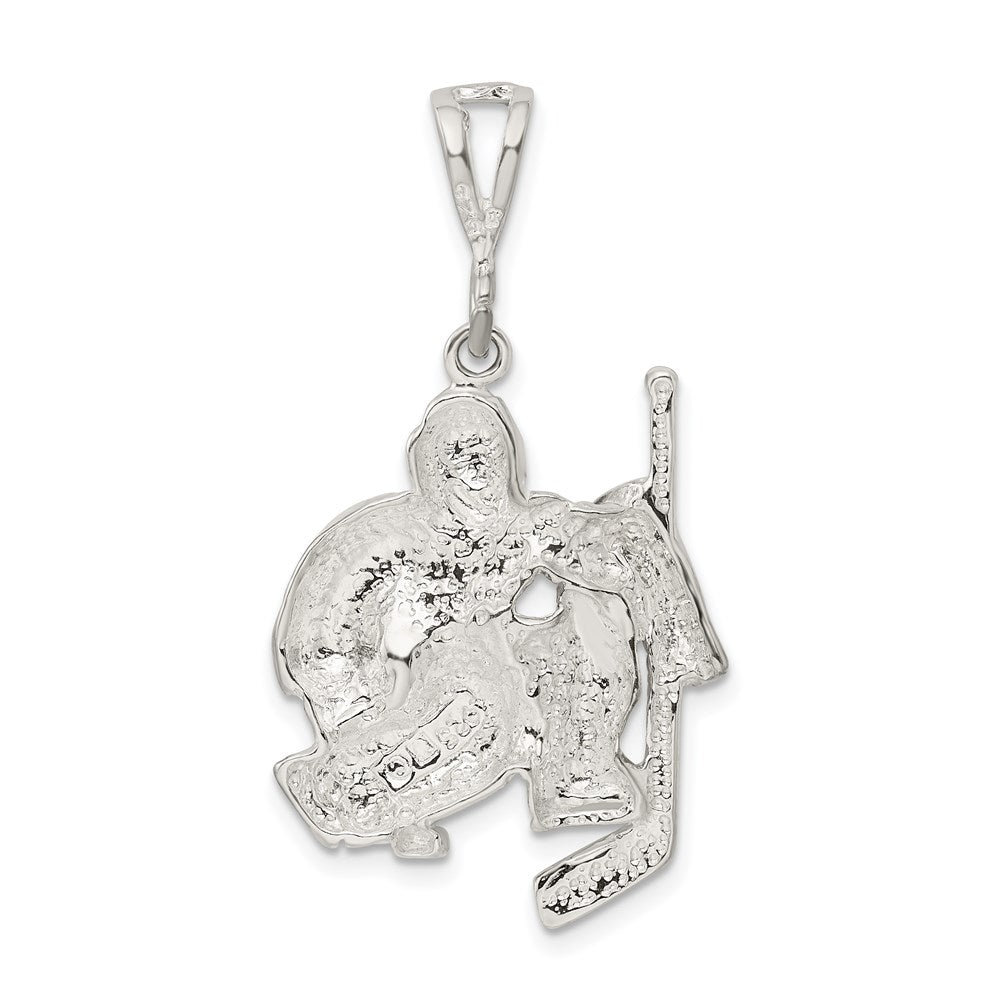 Sterling Silver Hockey Goalie Charm