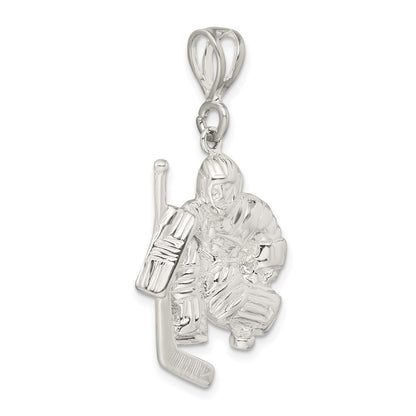 Sterling Silver Hockey Goalie Charm