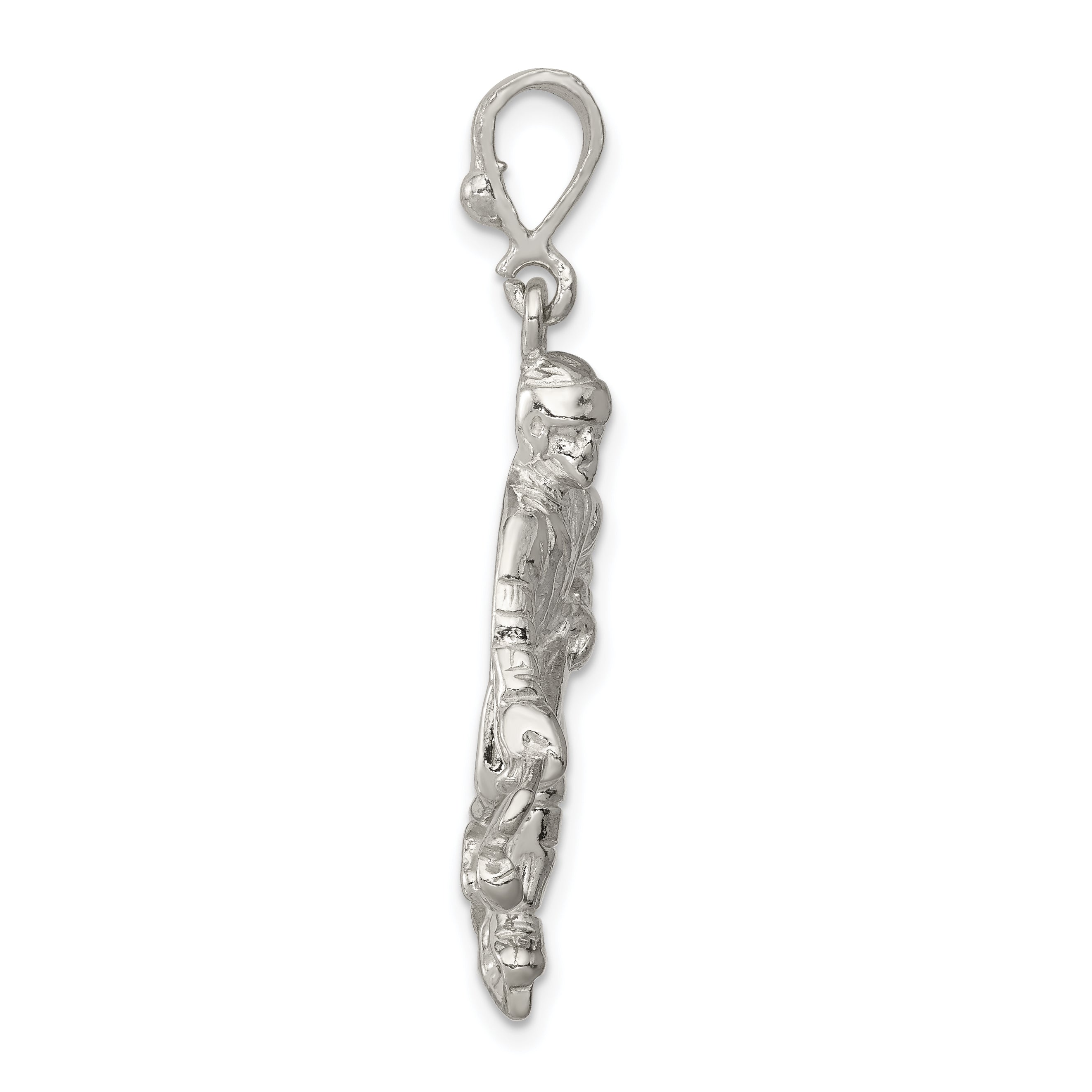 Sterling Silver Hockey Player Charm