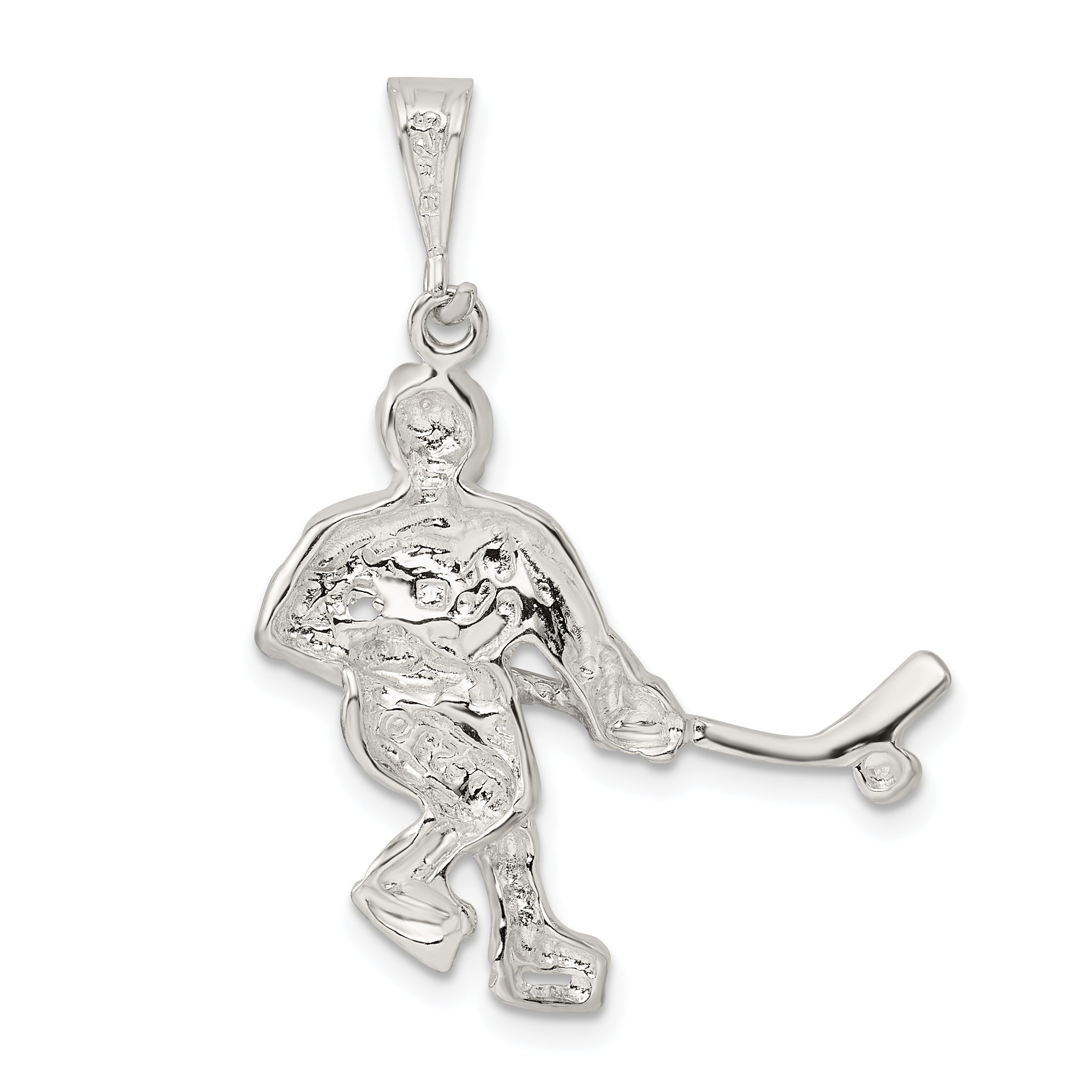 Sterling Silver Hockey Player Charm