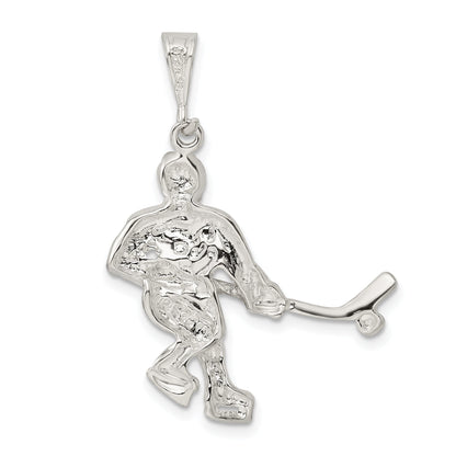 Sterling Silver Hockey Player Charm