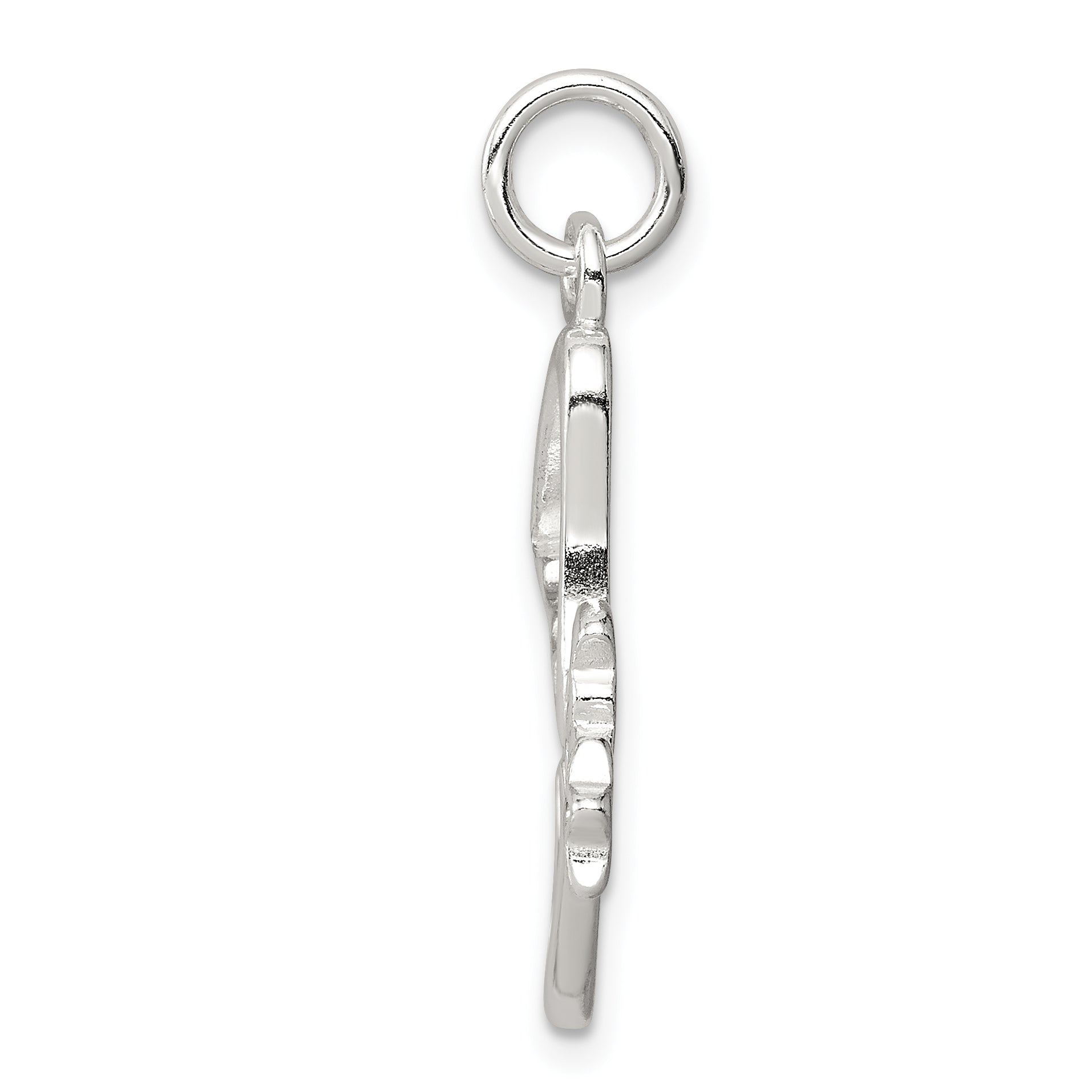 Sterling Silver Cz Angel Pendant