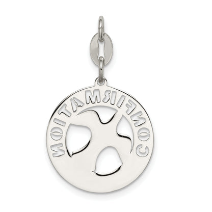 Sterling Silver Polished Confirmation Dove Charm