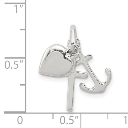 Sterling Silver Anchor & Heart Pendant