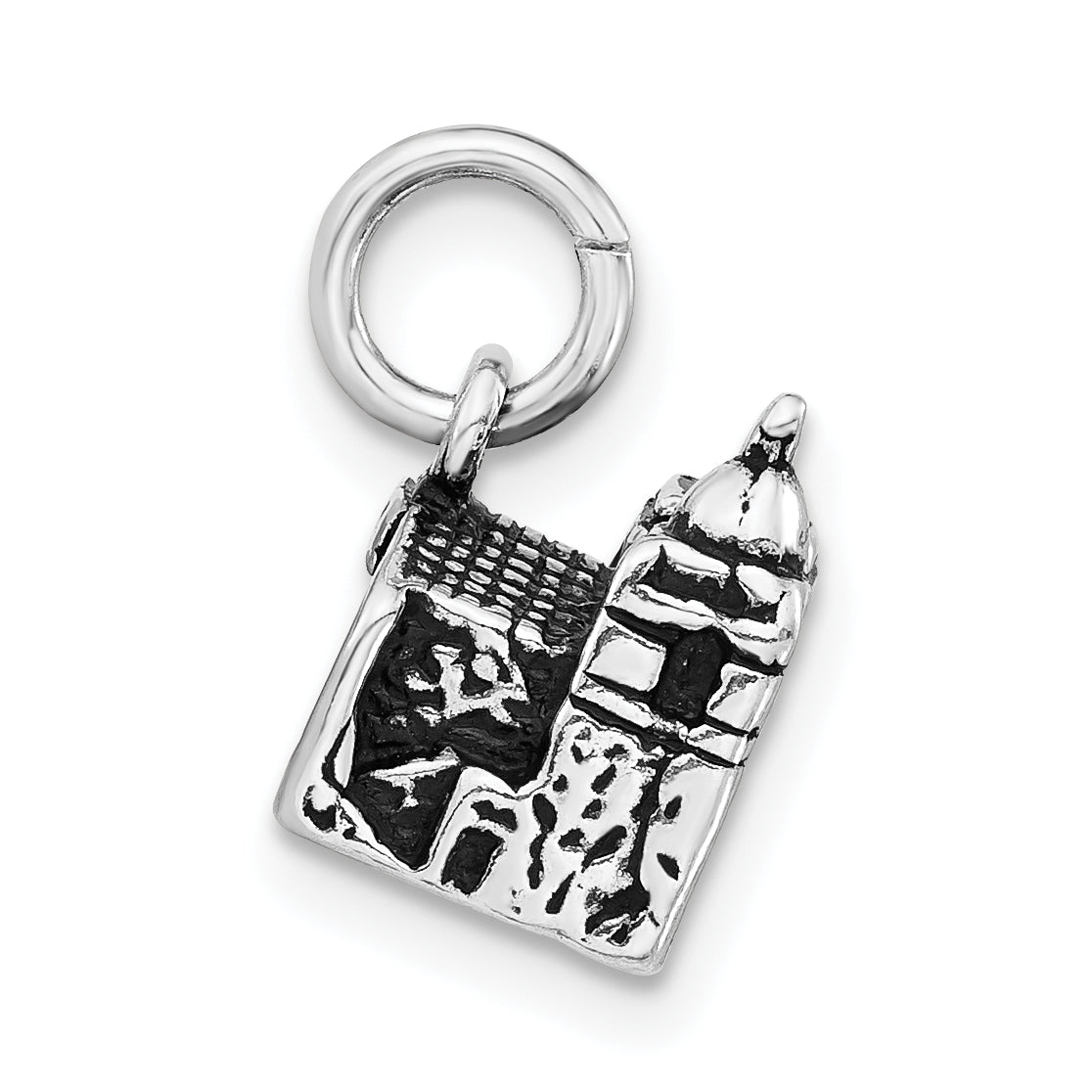 Sterling Silver 3-D Antiqued Carmel Mission Basilica Museum Charm