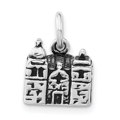 Sterling Silver 3-D Antiqued Carmel Mission Basilica Museum Charm