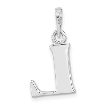 Sterling Silver Polished Diamond-Cut Initial L Pendant