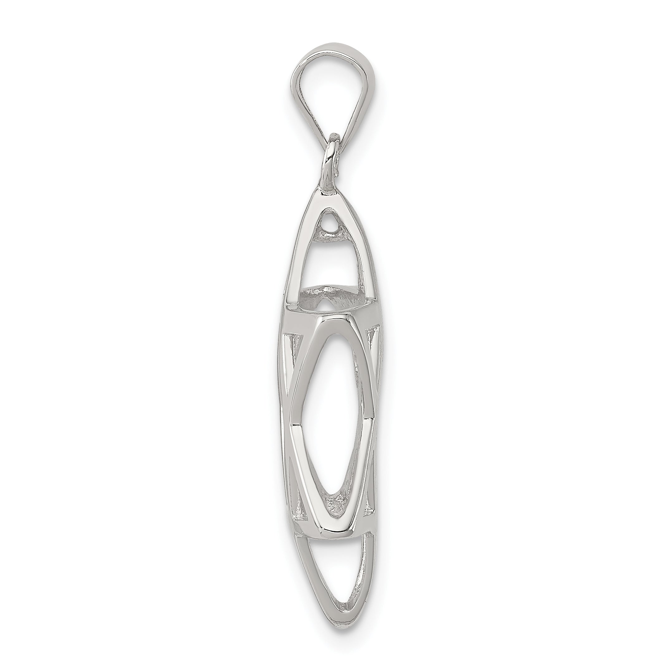 Sterling Silver Rhodium-Plated Puffed Star Of David Pendant