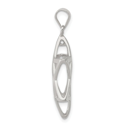 Sterling Silver Rhodium-Plated Puffed Star Of David Pendant