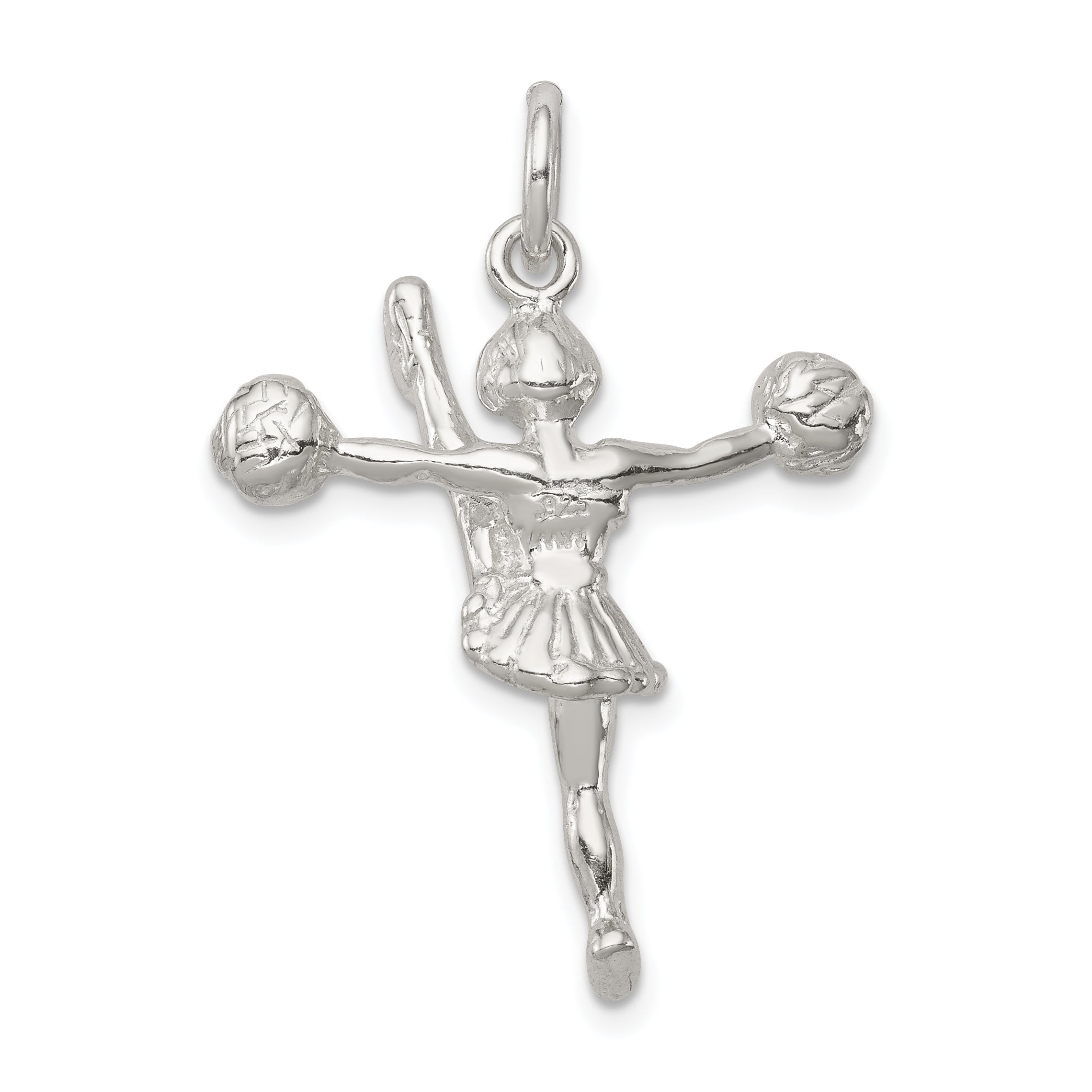 Sterling Silver Cheerleader Charm