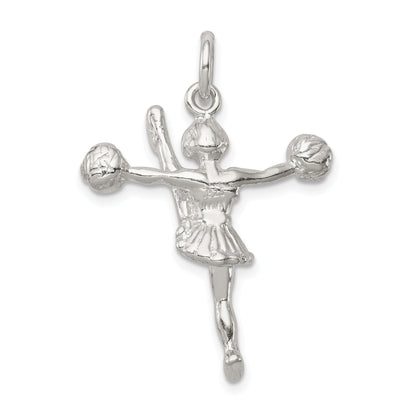 Sterling Silver Cheerleader Charm
